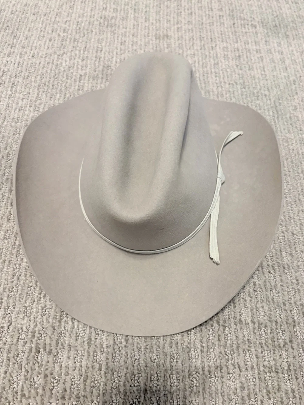 AMERICAN HAT COMPANY felt silver cowboy hat size 6 3/4